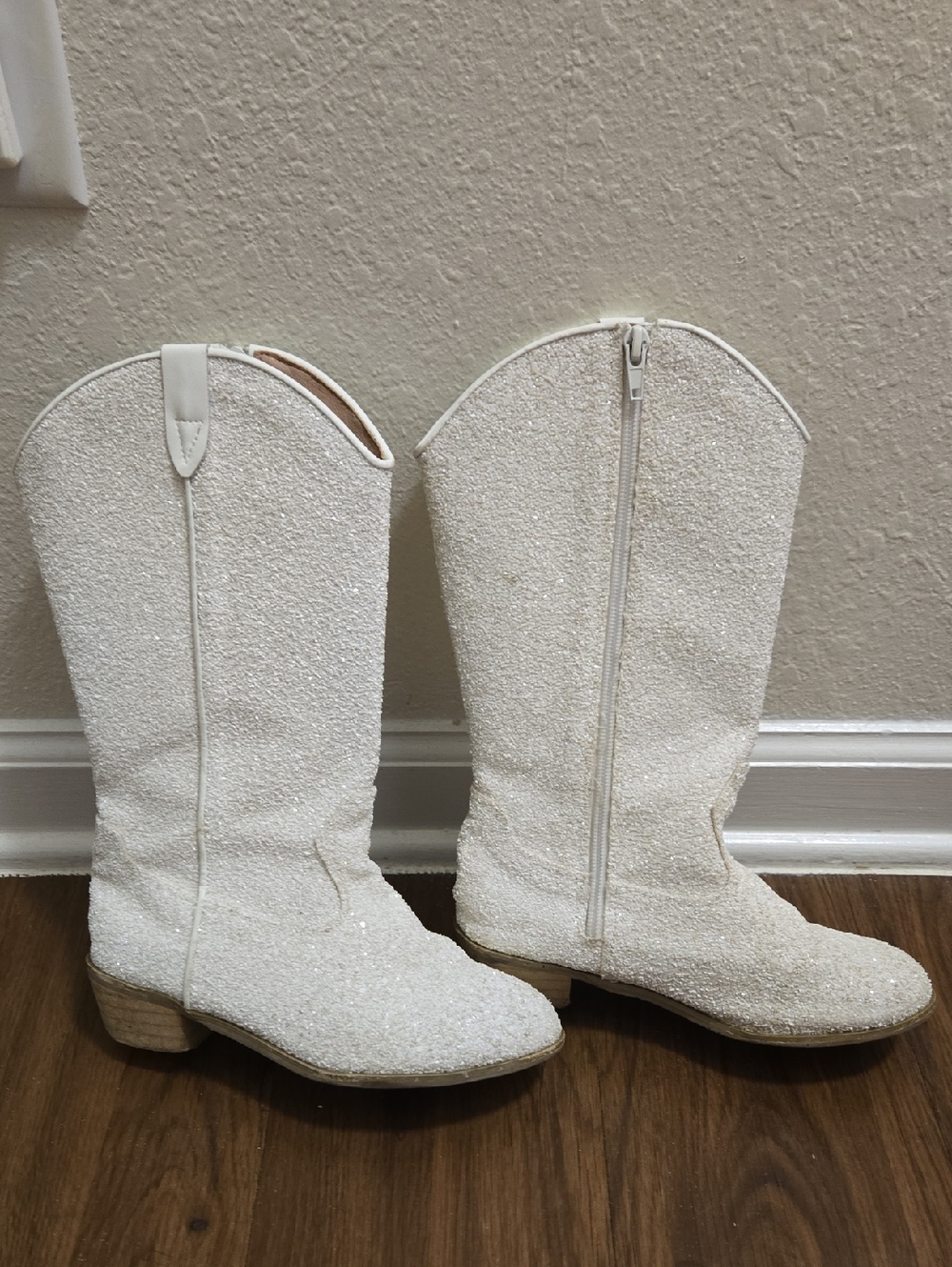 White Glitter Cowboy Boots